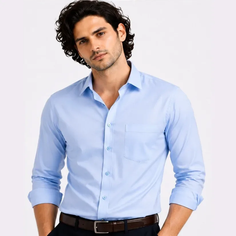 Sky Blue Premium Formal Shirt for Men