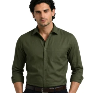 Olive Green Premium Formal Shirt for Men