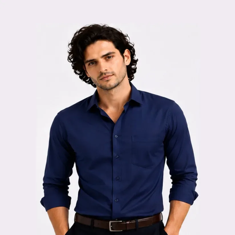 Navy Blue Premium Formal Shirt for Men