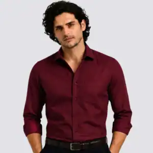 Maroon Premium Formal Shirt for Men