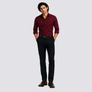 Maroon Premium Formal Shirt for Men