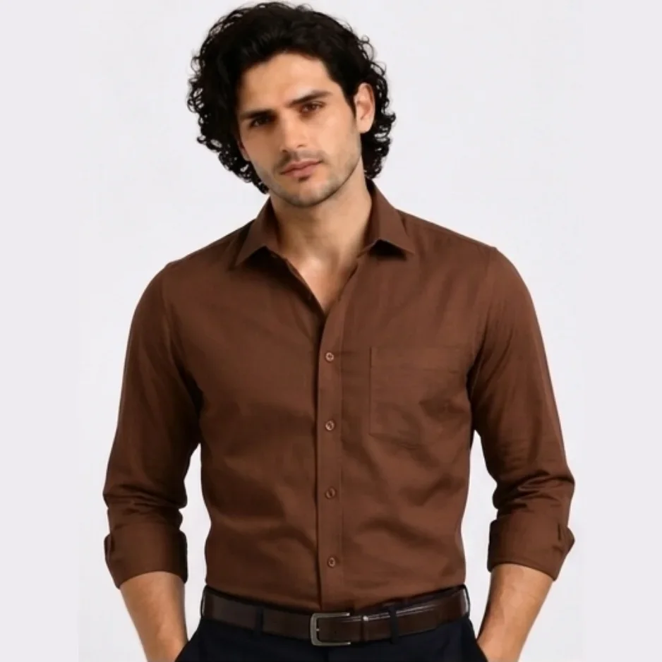 Brown Premium Formal Shirt for Men