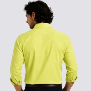 Lime Yellow Premium Formal Shirt for Men