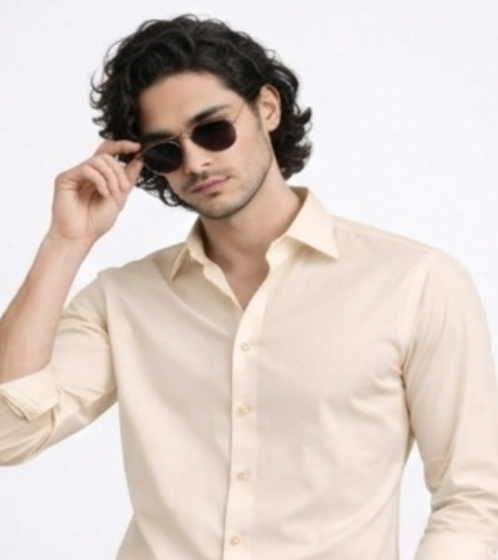 Beige Premium Shine Formal Shirt