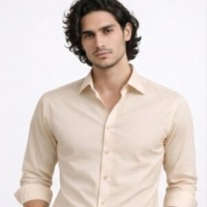 Beige Premium Shine Formal Shirt