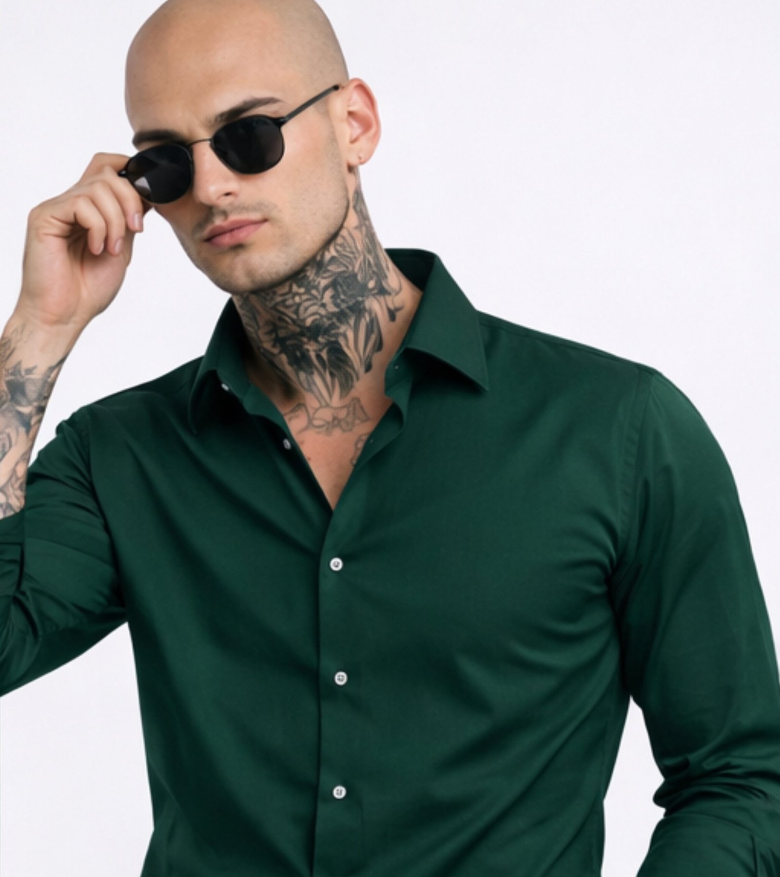 Emerald Green Premium Shine Shirt
