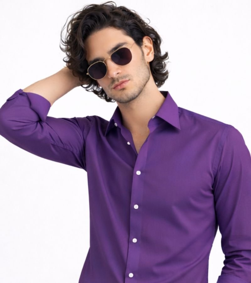 Pansy Purple Premium Formal Shirt
