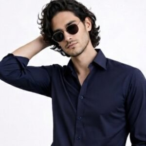 Navy Blue Premium Formal Shirt