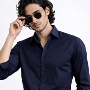 Navy Blue Premium Formal Shirt