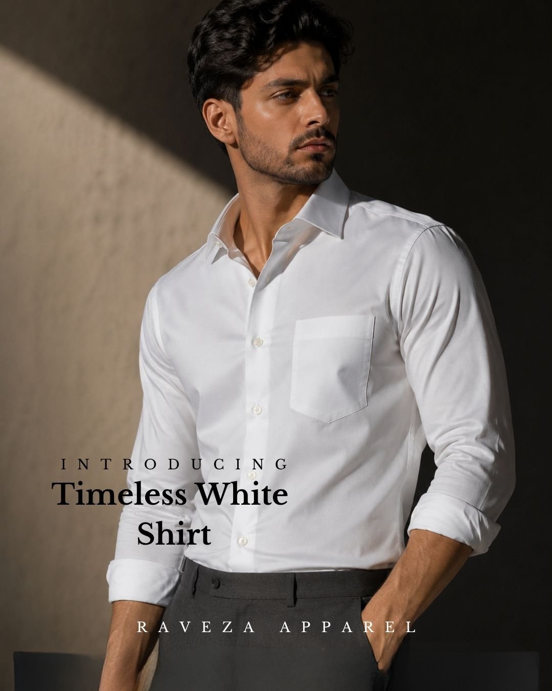 White premium formal shirt